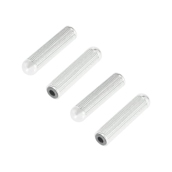 4 Pcs Aluminum Alloy Interior Door Lock Knob Cover Pull Pins for Car SUV Truck Automobile Silver Tone 8mm