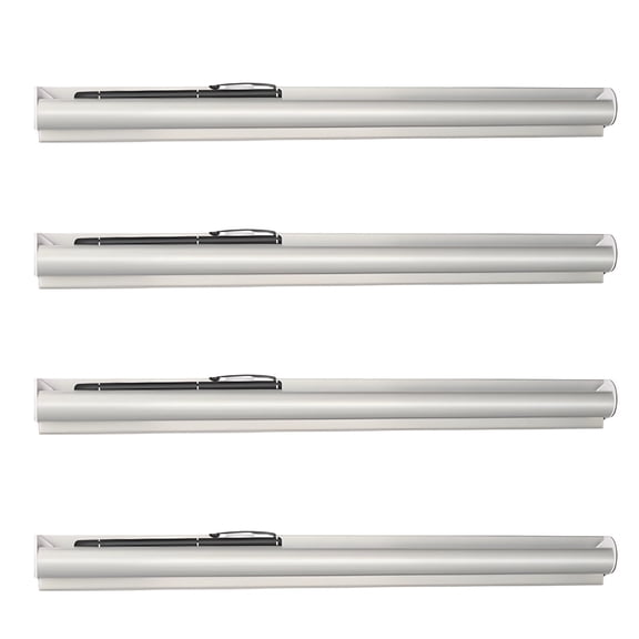 4 Pcs Aluminum Order Ticket Rack, 19.7 In / 50 Cm Restaurant Bill Holder, Kitchen Receipt Holder With Pen Slot, No Drilling Required