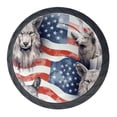 thumbnail image 1 of 4 Pcs American Flag and Animals Knobs for Kitchen Cabinet Cupboard Dresser Bookcase Drawer Pulls Handles Round Home Decor, 1 of 8