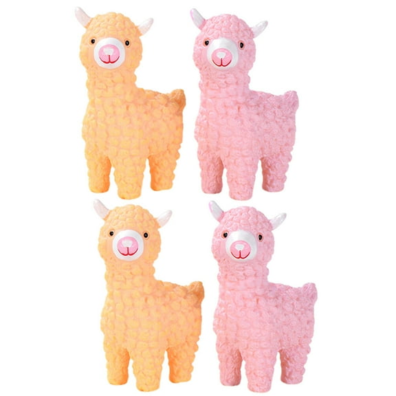 4 Pcs Animal Succulent Pots Animals Artificial Alpaca DIY Bonsai