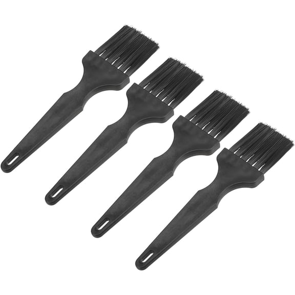 4 Pcs Anti Static ESD Brush Plastic Handle Nylon Lab Cleaning Brushes for Electronics Keyboard PCB BGA Repair Soldering, 40x40mm Bristles