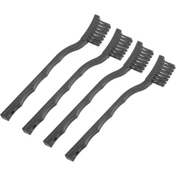 4 Pcs Anti Static ESD Brush Portable Plastic Handle Nylon Lab Cleaning Brushes for Electronics Keyboard PCB BGA Repair Soldering, 15x30mm Bristles