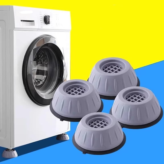 4 Pcs Anti Vibration Pads for Washing Machine, Shock Absorber Noise Reduction Pads, Universal Size Anti Vibration Pads, Prevents Shaking Pads Gray 3.94x1.57 Inch