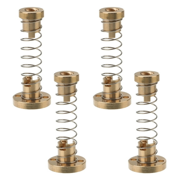 RUNROTOO Lead Screw Nut Golden 4Pcs 2.2X0.9X0.9In