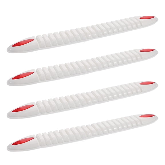Homoyoyo 4Pcs White PVC Car Door Edge Guards Anti-Collision Strips Vehicle Accessories