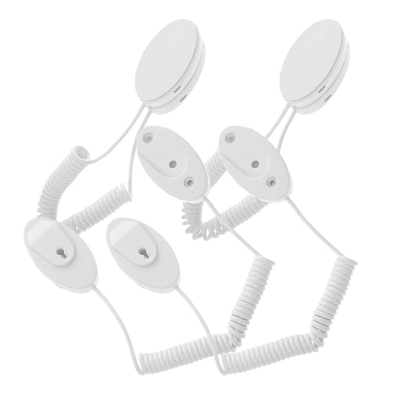 DINHEAROM White ABS PU Anti-Lost Rope Hook for Home Remote Control Tether 4Pcs