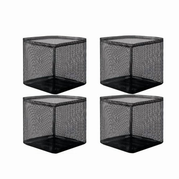 4 Pcs Aquatic Planting Bags 7in Reusable Mesh Water Garden Pond Plant Pot - Breathable Square Pots for Bog and Terrestrial Plants