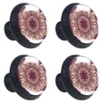 thumbnail image 1 of 4 Pcs Arabian Style Arabesque Knobs for Kitchen Cabinet Cupboard Dresser Bookcase Drawer Pulls Handles Round Home Decor, 1 of 7