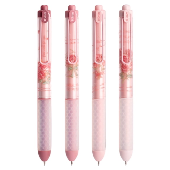 4 Pcs Aromatherapy Diffusers, 0.5Mm Clickable Gel Pen Black Ink Pink for Mother'S Day (Pk), By TINGXIN