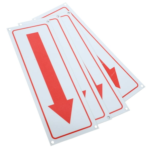 4 Pcs Arrow Sign Indication Signs for Directions Aluminum Alloy Indoor Indicator Outdoor