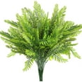 thumbnail image 1 of 4 Pcs Artificial Boston Fern Shrubs Bushes Plants UV Resistant Fake Plants Greenery for Outdoors Hanging Planter Front Porch Garden Farmhouse Décor(Green), 1 of 8
