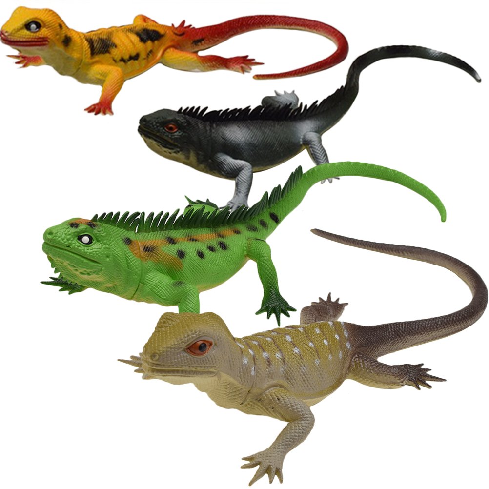 4 Pcs Artificial Lizard Lizards Toy Lizard Stress Relief Toys for