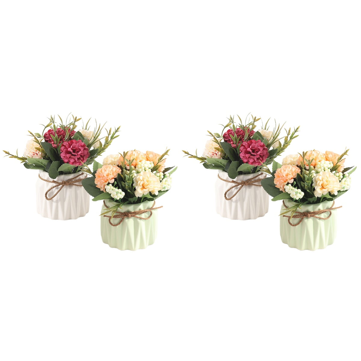 4 Pcs Artificial Plants The Office Decor Potted Plant Model False