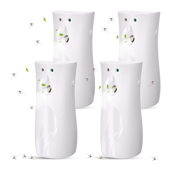 4 Pcs Automatic Fly Sprays Dispenser Mosquito Flying Insect Control Metered Air Freshener Sprays Dispenser for Summer