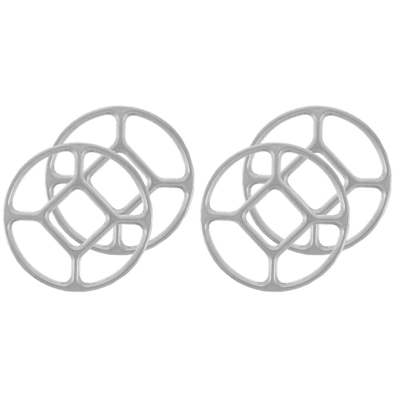 NUOLUX Alloy Stove Wok Ring, Silver, Anti-Slip, Multi-Functional for Home, 4Pcs
