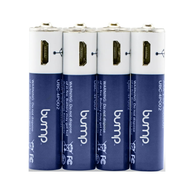 Batterie Rechargeable 2 Pièces/4 Pièces Aa 1000mah/ Aaa 400mah, Batterie Au  Lithium À Charge Rapide Avec Port Micro Usb - Sports & Activités D'extérieur  - Temu France