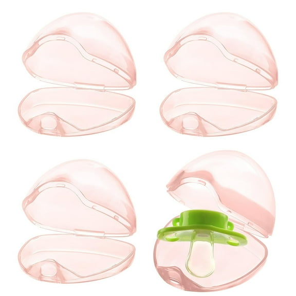 4 Pcs Baby Pacifier Case,Happon Pacifier Holder,Pacifier Holder Storage Box,Pacifier Holder Box for Kids, Baby, Travel, Home