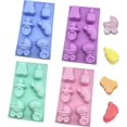 4 Pcs Baby Shower Party Silicone Mold,Bear Pacifier Little Feet Feeding