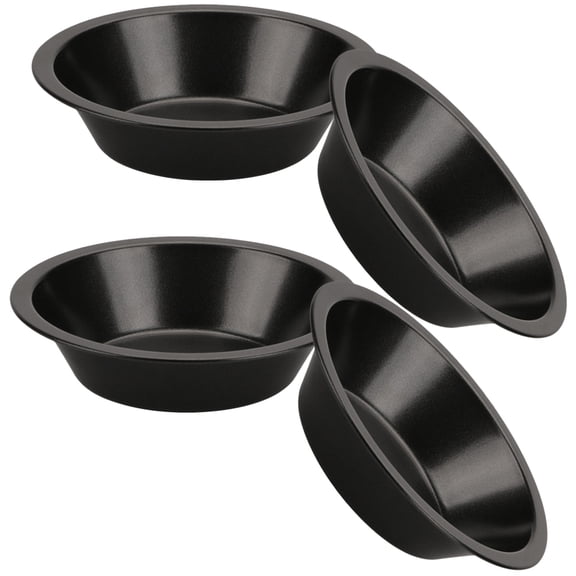 4 Pcs Baking Tray Multi-function Pizza Plate Mini Cake Pans Muffin Molds Dessert Carbon Steel Pie