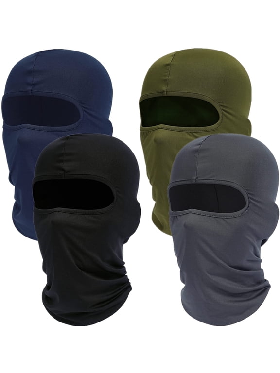 4 Pcs Balaclava Face Ski Mask : Full Face Cover Hood Shiesty Masks for Men Women