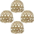 thumbnail image 1 of 4 Pcs Bamboo Lampshade Pendant Light Replacement Ceiling Fan Covers Woven Lights, 1 of 6