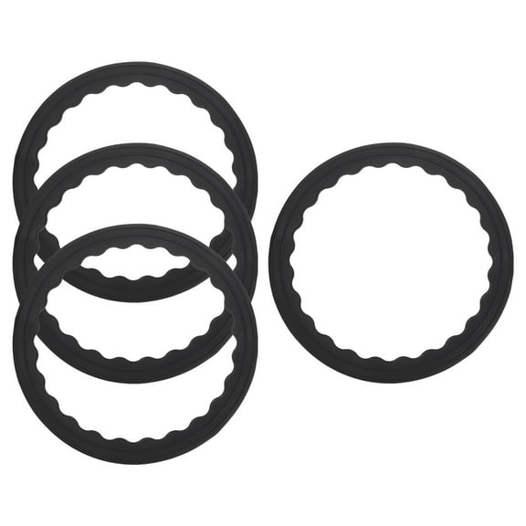 4 Pcs Bar Stool Leg Protectors Ring for 14.5" to 16.5" Round Base, Black