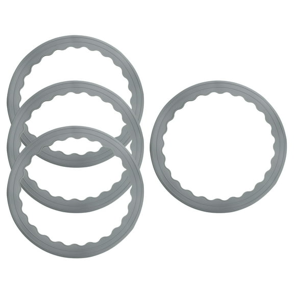 4 Pcs Bar Stool Leg Protectors Ring for 14.5" to 16.5" Round Base, Grey