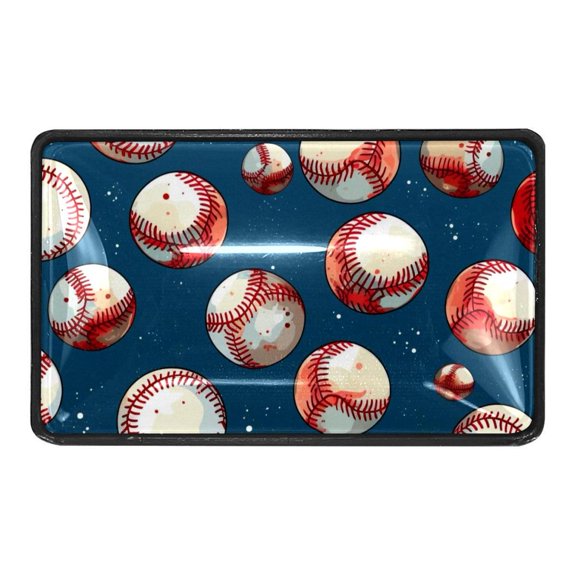 4 Pcs Baseball Crystal Glass Drawer Knob Pull Handle Ergonomic Furniture Cabinet Handle for Kitchen Dresser Cupboard Wardrobe