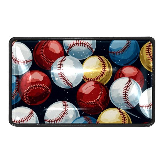 4 Pcs Baseball Crystal Glass Drawer Knob Pull Handle Ergonomic Furniture Cabinet Handle for Kitchen Dresser Cupboard Wardrobe