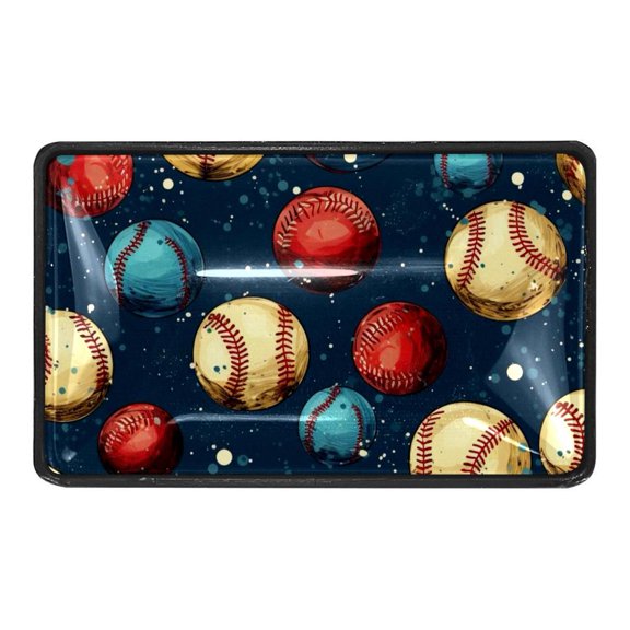 4 Pcs Baseball Crystal Glass Drawer Knob Pull Handle Ergonomic Furniture Cabinet Handle for Kitchen Dresser Cupboard Wardrobe