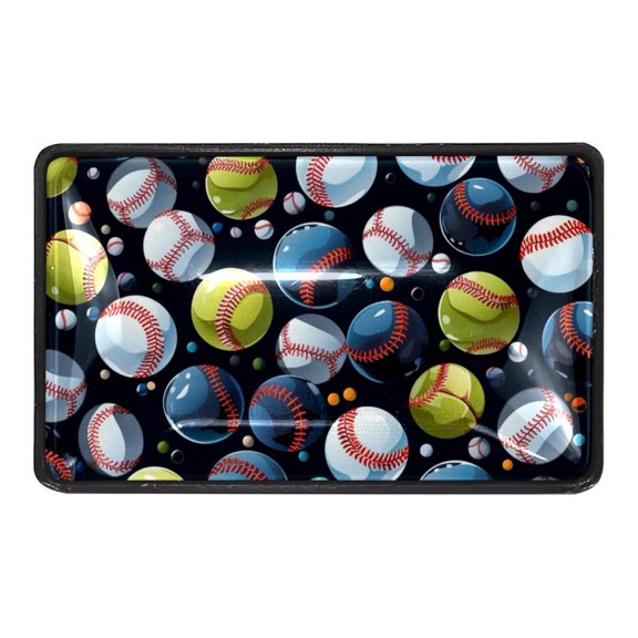 4 Pcs Baseball Crystal Glass Drawer Knob Pull Handle Ergonomic Furniture Cabinet Handle for Kitchen Dresser Cupboard Wardrobe