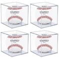 thumbnail image 1 of 4 Pcs Baseball Display Case, UV Protected Acrylic Cube Baseball Holder Square Clear Box, Memorabilia Autograph Display Ball, Protect Display Storage Sports Official Baseball Autograph Display Case, 1 of 7