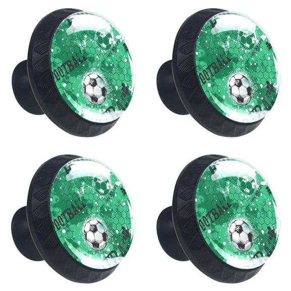 4 Pcs Basketball Footall Sports Knobs for Kitchen Cabinet Cupboard Dresser Bookcase Drawer Pulls Handles Round Home Decor