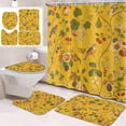 thumbnail image 1 of 4 Pcs Bathroom Sets with Shower Curtain and Rugs, Car Kids Funny Construction, Bathroom Decor Truck Cute Vehicle Tractor Shower Curtain Sets for Bathroom Decor, 1 of 4