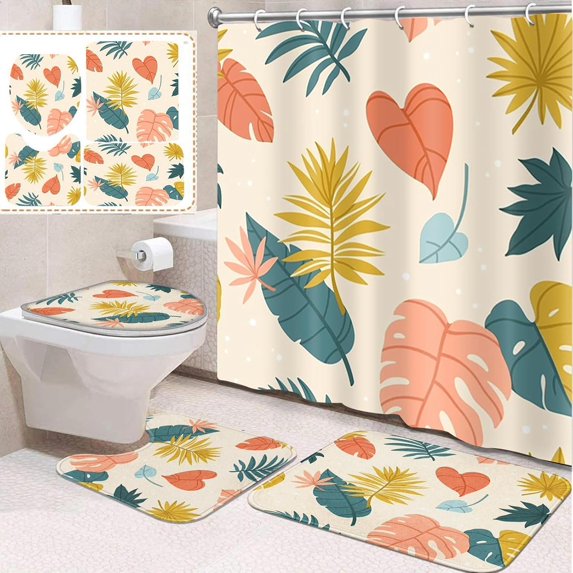 4 Pcs Bathroom Sets with Shower Curtain and Rugs, Galaxy Believe It Our, Bathroom Decor Planet Earth Star Universe Shower Curtain Sets for Bathroom Decor