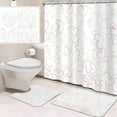 thumbnail image 1 of 4 Pcs Bathroom Sets with Shower Curtain and Rugs, Red Black Leopard Cheetah Paw, Bathroom Decor Cat Brown Dog Retro Shower Curtain Sets for Bathroom Decor, 1 of 4