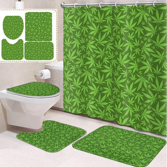 4 Pcs Bathroom Sets with Shower Curtain and Rugs, Funny Dog Paw Vintage, Bathroom Decor Love Cat Cute Puppy Shower Curtain Sets for Bathroom Decor