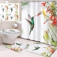 thumbnail image 1 of 4 Pcs Bathroom Sets with Shower Curtain and Rugs, Plaid Pink Red Black Heart, Bathroom Decor Paw Cat Dog Puppy Shower Curtain Sets for Bathroom Decor, 1 of 4