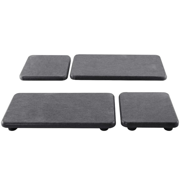 4 Pcs Bathroom Sink Vanity Trays, Diatomite Stone Drying Mats, Natural Water Absorbing Sink Trays for Kitchen & Bathroom - Quick-Dry Soap Dishes, Plant Coaster & Sponge Holder