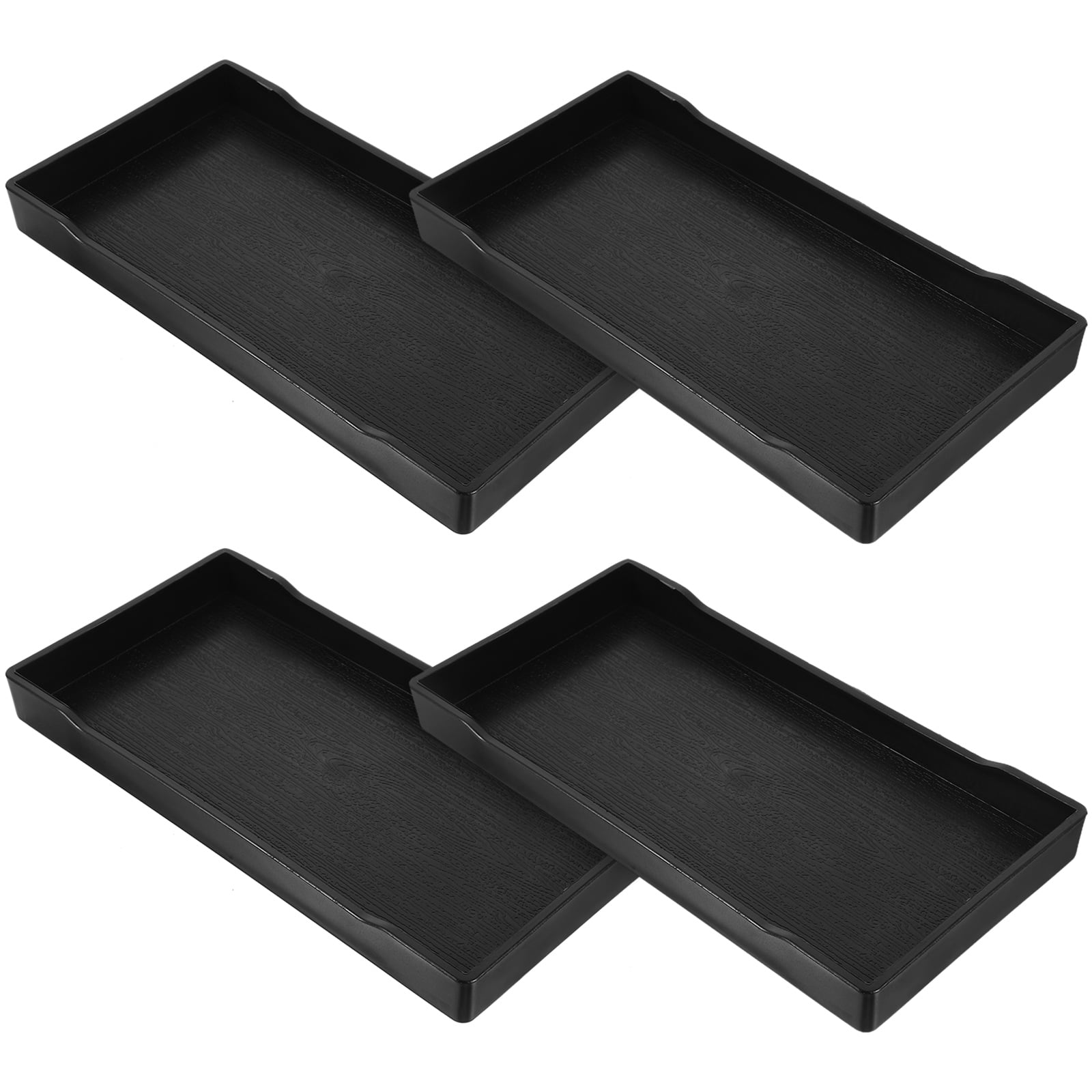 4 Pcs Bathroom Storage Tray Plastic Vanity Table Multi-function Jewelry ...