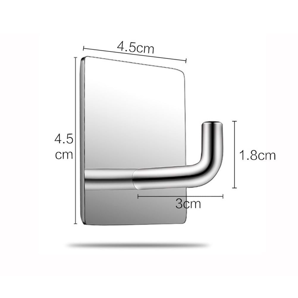 4 Pcs Bathroom Wall Rack Strong Stick Hook Adhesive Hooks for Hanging