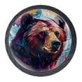 thumbnail image 1 of 4 Pcs Bear Knobs for Kitchen Cabinet Cupboard Dresser Bookcase Drawer Pulls Handles Round Home Decor, 1 of 8