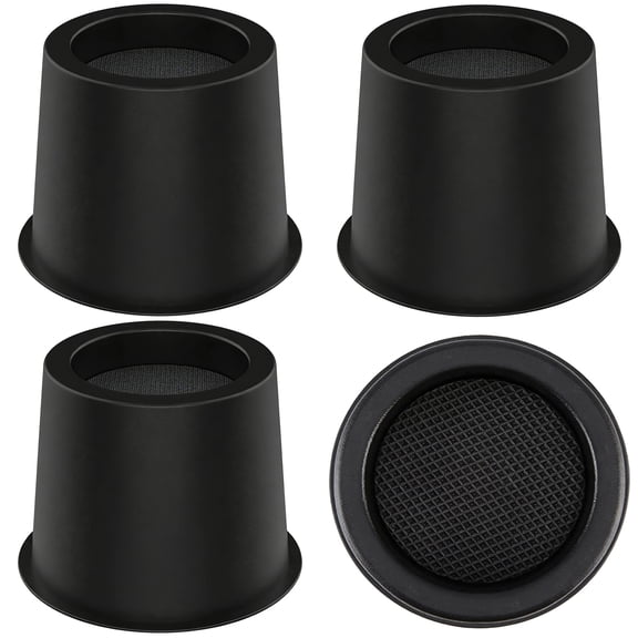 4 Pcs Bed Risers 4 Inch Heavy Duty, Round Chair Raisers, Sofa Risers, Made of ABS Plastic, Anti-Slip Furniture Risers for Adding Height and Storage Space
