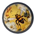 thumbnail image 1 of 4 Pcs Bee Knobs for Kitchen Cabinet Cupboard Dresser Bookcase Drawer Pulls Handles Round Home Decor, 1 of 8