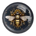 thumbnail image 1 of 4 Pcs Bee Knobs for Kitchen Cabinet Cupboard Dresser Bookcase Drawer Pulls Handles Round Home Decor, 1 of 8