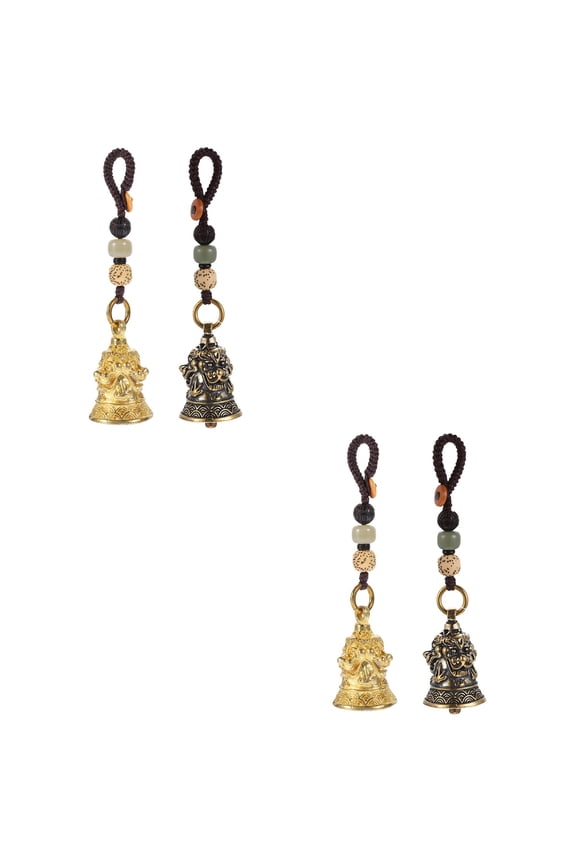 4 Pcs Bell Keychain Keychains Key Chain Pendant Brass Bells Keychain Pendant Key Chain Charm Men and Women