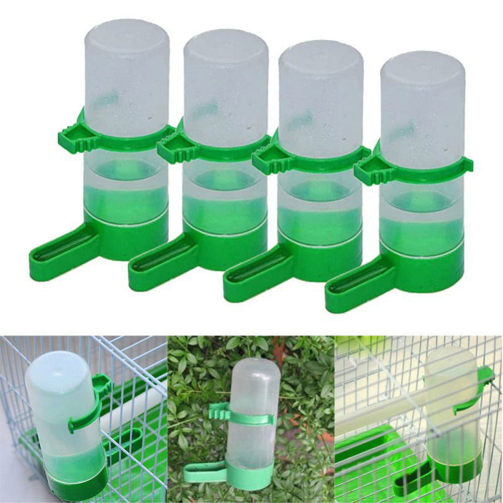 4 Pcs Bird Automatic Water Feeder Plastic Water Feeding For Bird Parrot