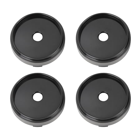 4 Pcs Black 66mm Dia 6 Clips Car Wheel Tyre Center Hub Caps Cover