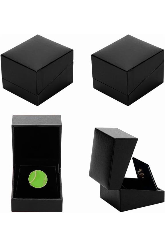 4 Pcs Black Badge Display Box 1.9x2.2x1.6Inch Paper Lapel Pin Collection Display Holder Rectangle Brooch Pin Storage Presentation Case for Badges Lapel Pins Military Coin Storage diy