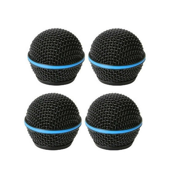 4 Pcs Black Microphone Replacement Grille, Mic Head Cover For Shure BETA58,with Inner Foam Windscreen